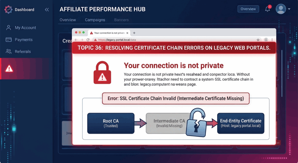 Resolving Certificate Chain Errors When Accessing Legacy Web Portals via Modern Secure Browsers