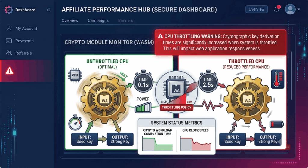 The Impact of CPU Throttling on Cryptographic Operations Performed within WebAssembly Modules